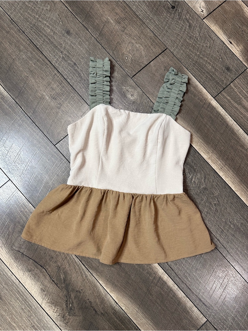 In February Ruffle Colorblock Tank Top